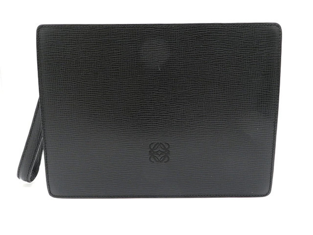 Loewe clutch bag black leather